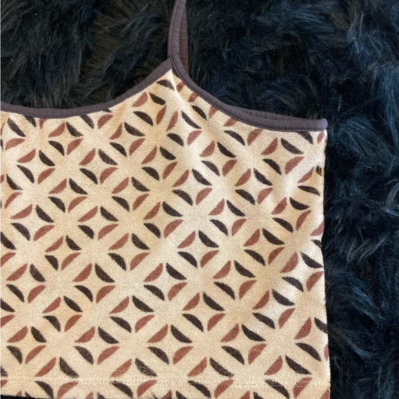 Topshop Brown Pattern Top - Picture 2 of 4